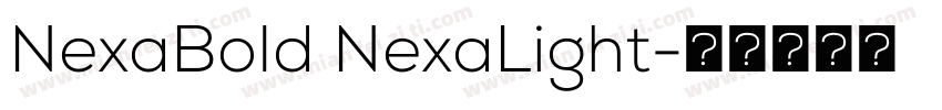 NexaBold NexaLight字体转换